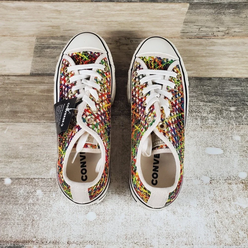 Converse Chuck Taylor All Star Lift Ox Womens Shoes Sz 7 Multi Platform Sneakers